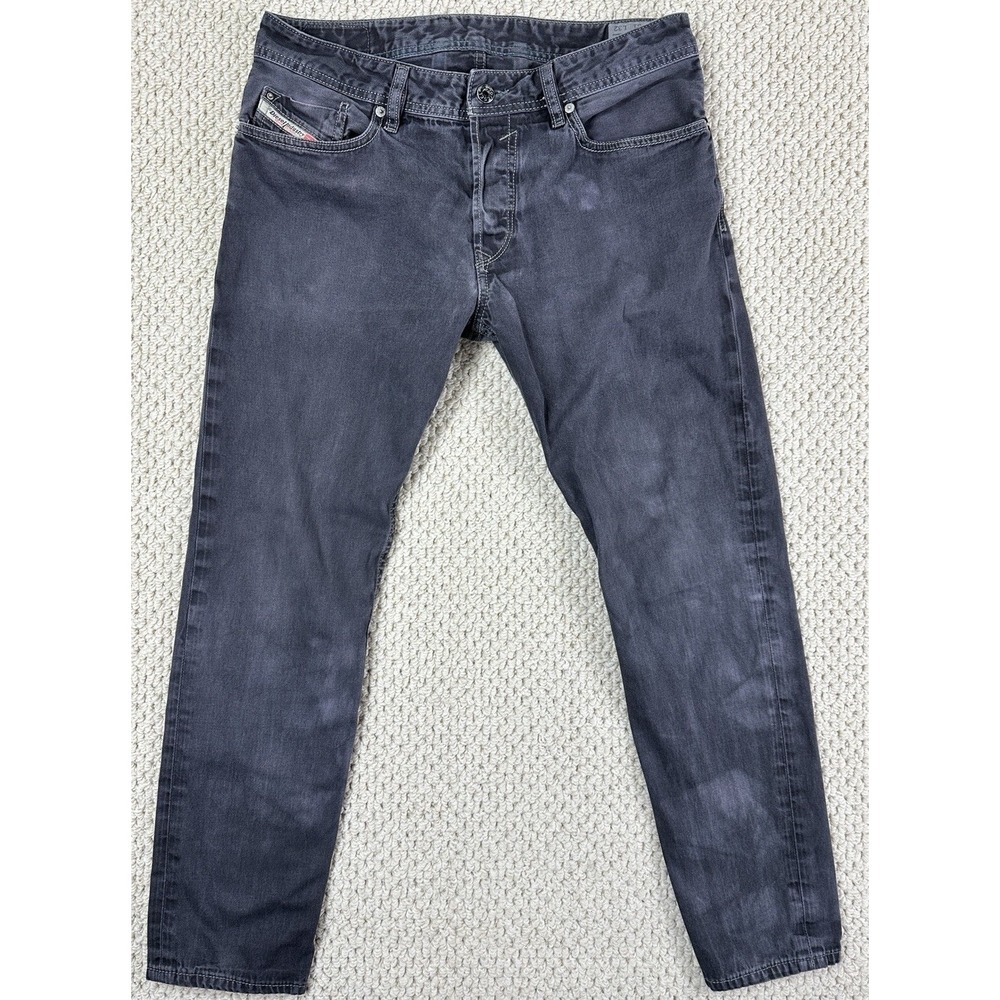 Diesel Jeans Fits Mens 31x27 (Alt Ins) Gray Waykee Regular Straight Button Fly